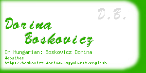 dorina boskovicz business card